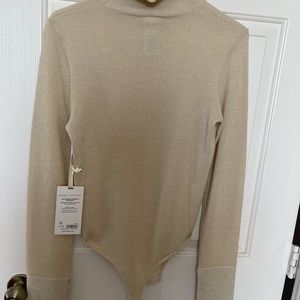 Athleta x Alicia Keys Gold Bodysuit